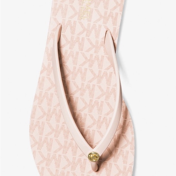 New Micheal Kors Pink Flip Flop with MK charm Womens size 9 - Picture 7 of 9